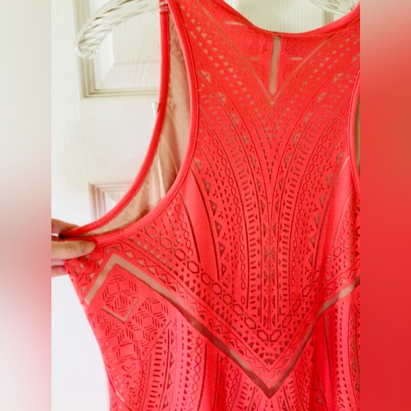 🏝🌞Mossimo Supply Co dress coral tan/nude beautiful geometric design 💗🌺⛱ - Picture 8 of 8